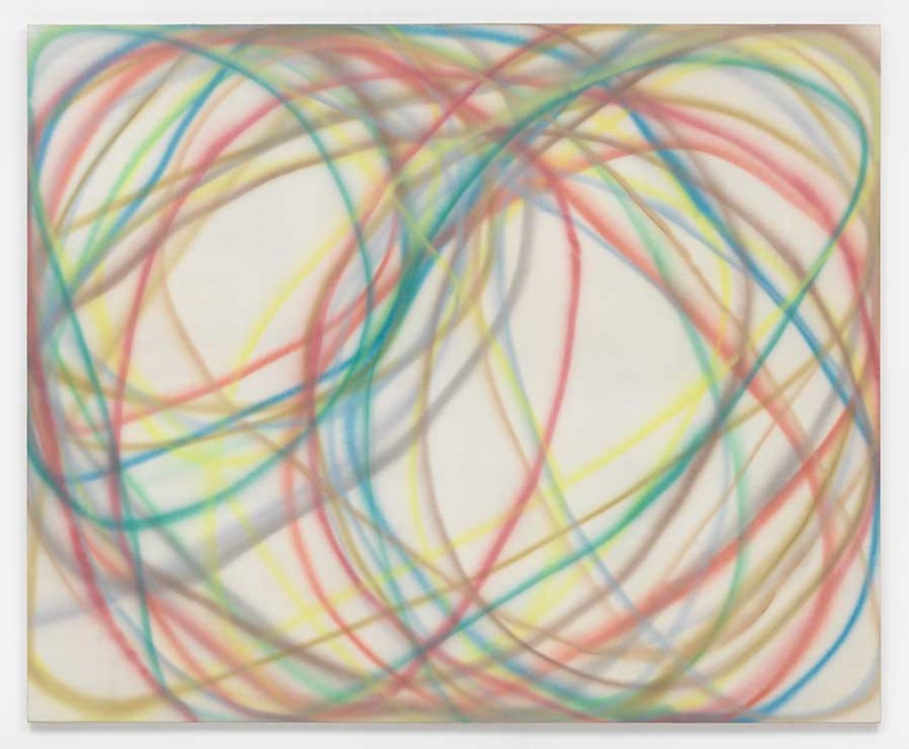 One of the lesser known artists to be featured is Dan Chritensen. This 1968 spray on canvas is over 6ft tall and the awkward lines at the top of his reach are clearly on show.