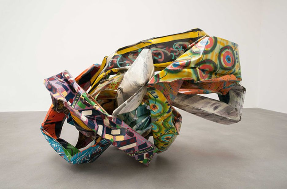 John Chamberlain used spray paint on steel before twisting it to produce this striking 1992 sculpture.