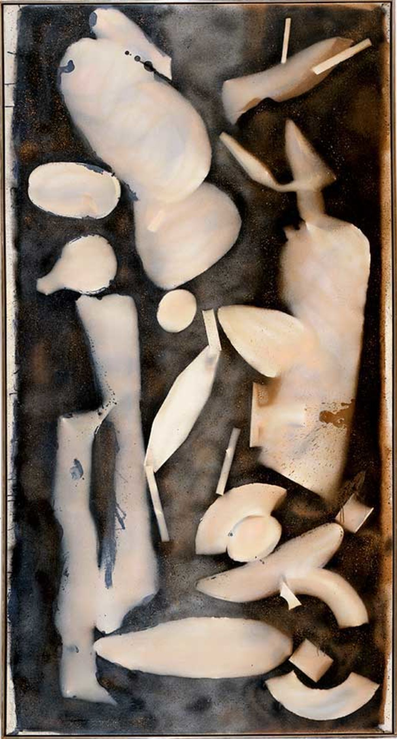 Work on show dates back to 1929. David Smith was one of the first major artists to produce a series after the spray can was invented in 1949. He used old car parts as stencils.