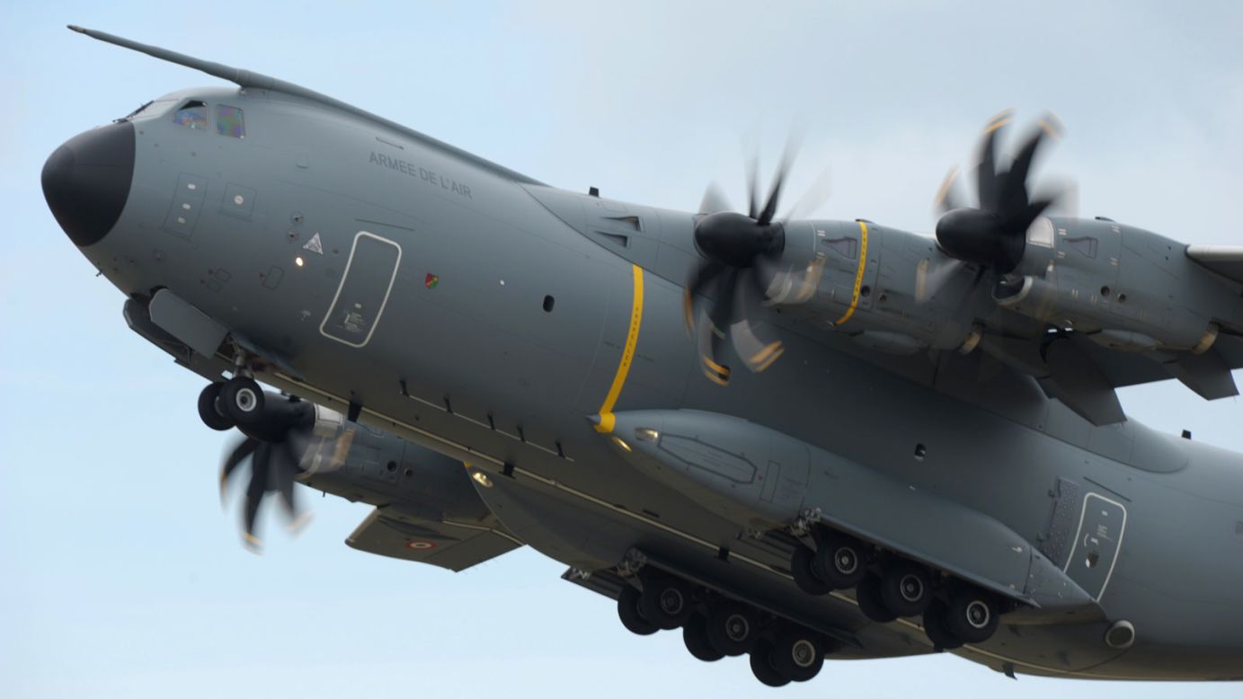 The Airbus A400M military transport plane, also known as "the Grizzly" is among the larger stars of the show. The aircraft was flying again after being grounded following a fatal crash in Spain in May.