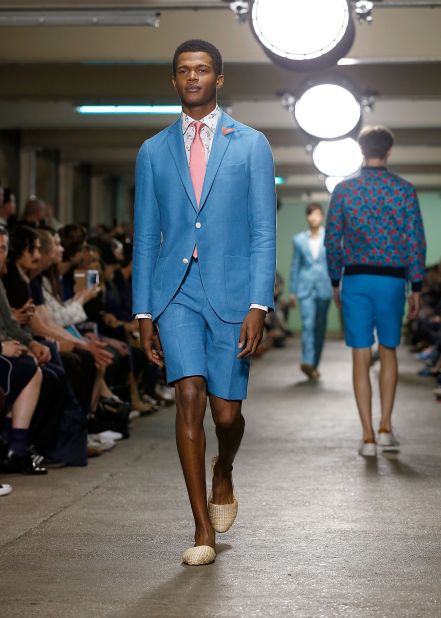 The man smart enough to slip into a Richard James suit knows that green won't take you through the entire season. Other looks included blue shorts paired with a blue blazer and a floral print jacket blooming in blue and red. 