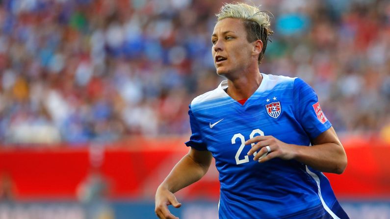 Wambach plays in the second half against Sweden. 