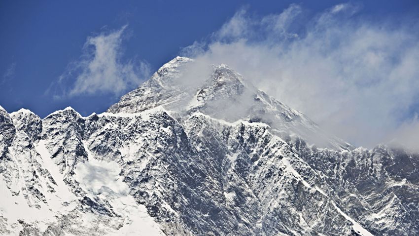 Mount Everest is captured in this photograph taken from the village of Tembuche, in the Khumbu region of northeastern Nepal, five days before the April 25 quake.