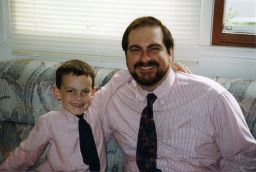 Nick Kaczorowski, left, with his father Lance.