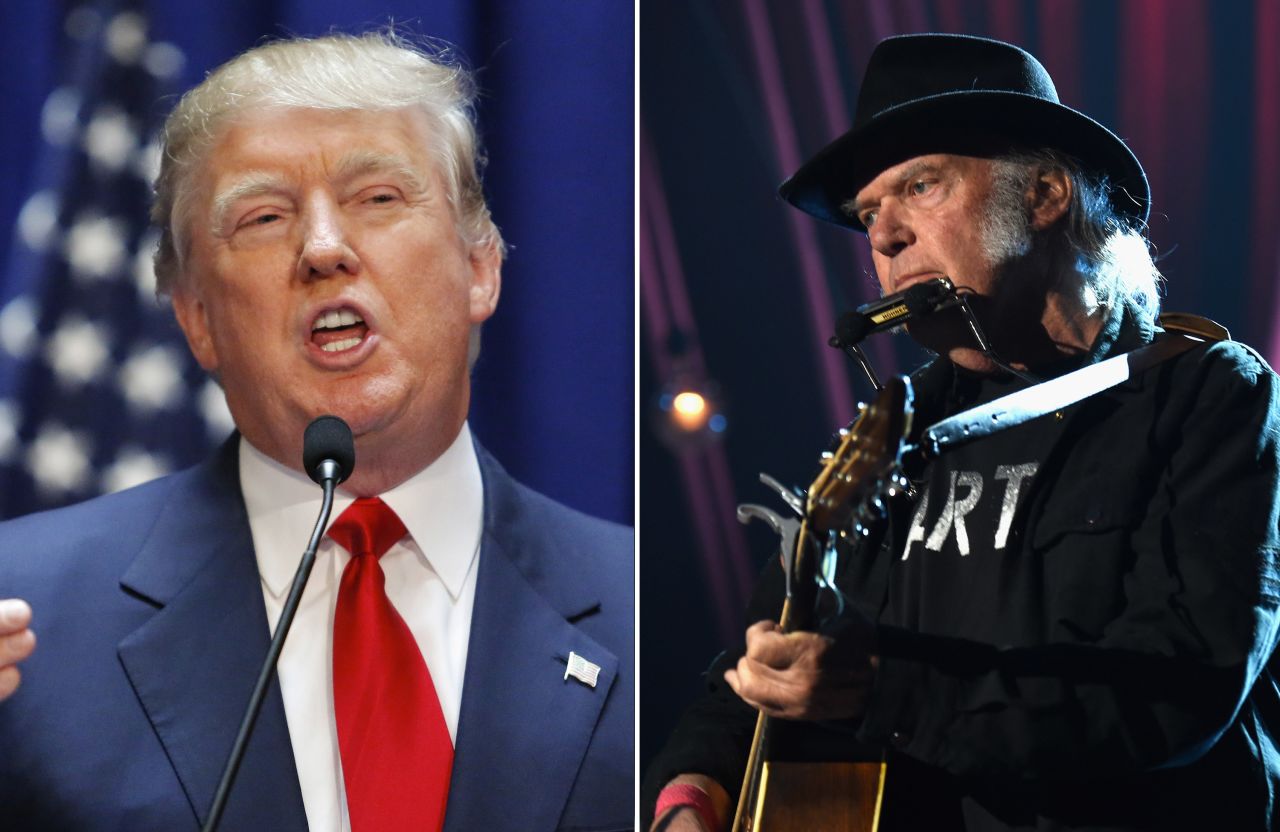 Neil Young is not happy that Republican presidential candidate Donald Trump chose to use his song "Rockin In The Free World" when he announced his candidacy. It's not the first time a politician has run afoul of a rocker.
