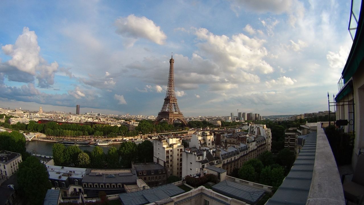 Bonjour, Eiffel Tower! Travel blogger Freddy Sherman captured this <a href="http://ireport.cnn.com/docs/DOC-1230634">grand view</a> from his hotel balcony.