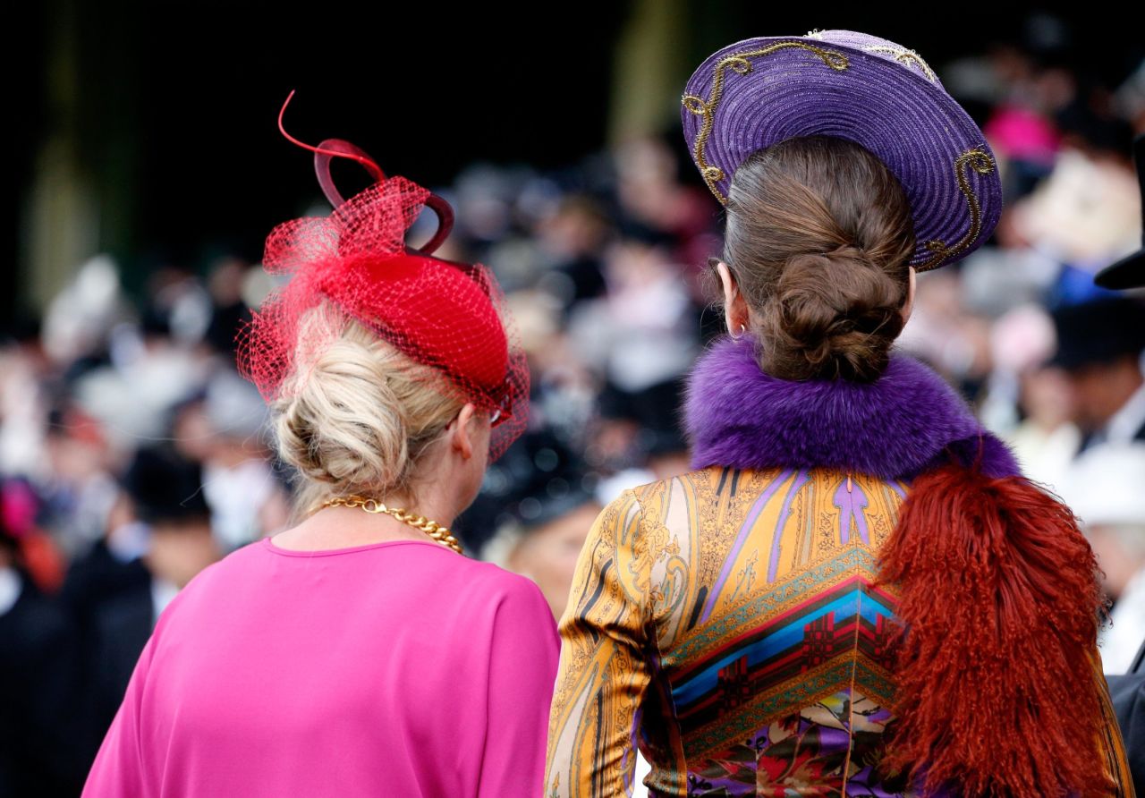 All manner of different outfits are worn and catch the eye from the litany of racegoers.