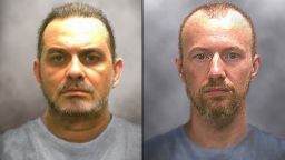 Police issued "progression" photos of Richard Matt, left, and David Sweat, showing how they might look now.