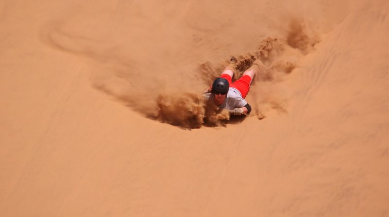 Sandboarding in Namibia continues to grow in popularity for extreme sport fans. Many vacationers now head to the Namib desert to learn to ride the dunes. <a href="https://www.cnn.com/video/data/3.0/video/world/2015/06/01/extreme-sports-south-africa-sand-sliders-raymond-inixab-spc-african-voices.cnn/index.xml" target="_blank">Learn more about the sport.</a>  