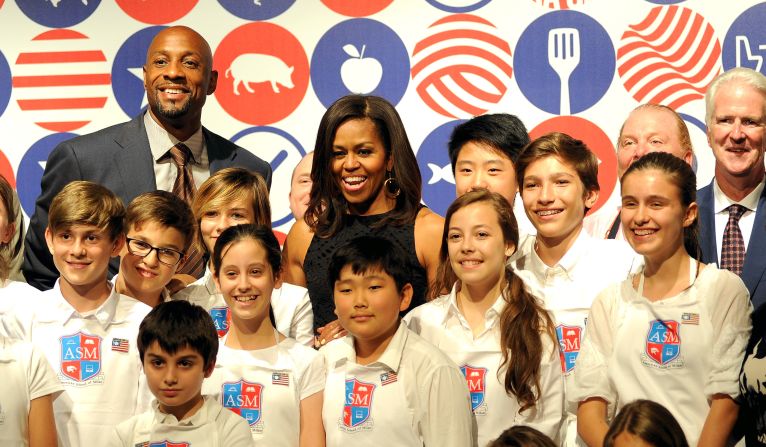 Obama hosted a cooking demonstration for students in Milan on June 17.