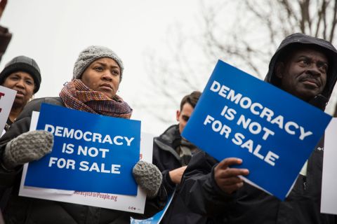 Many court critics have also questioned the wisdom of the 2010 Citizens United v. FEC decision, which opened the floodgates for campaign financing, allowing outside groups to spend record amounts. Millhiser said the ruling "gave billionaires a far-reaching right to corrupt American democracy."