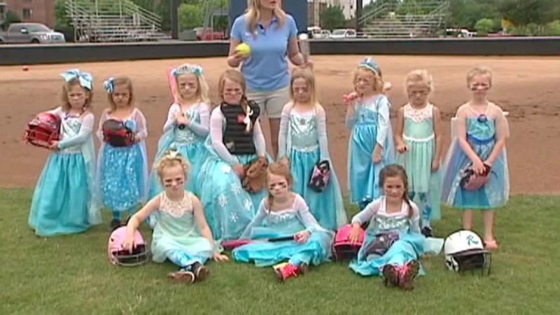 Princess Softball Uniforms : Frozen Girls Softball Team