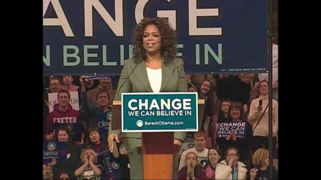 Winfrey was an ardent supporter of Barack Obama's presidential campaign in 2008 and his re-election bid four years later.