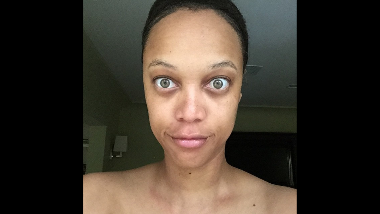 Tyra Banks is a former supermodel who knows a thing or two about makeup and Photoshop. But in June 2015, <a href="https://instagram.com/p/4CJxW3KQJc/" target="_blank" target="_blank">she posted an unretouched, makeup-free photo of herself on Instagram</a> with the caption, "You deserve to see the REAL me." 