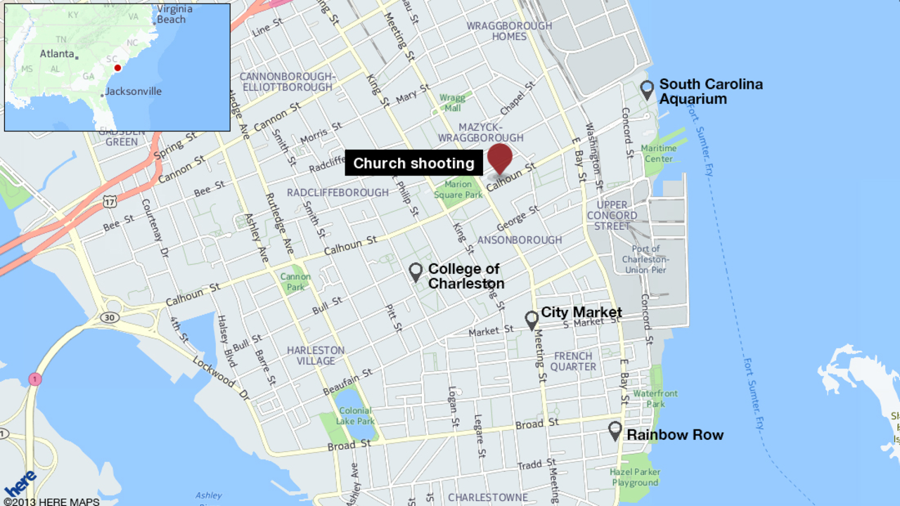 map charleston church shooting
