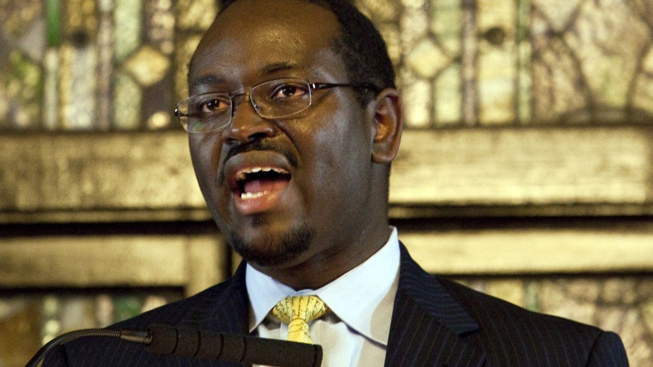 The Rev. Clementa Pinckney speaks at the church in Charleston in December 2012.