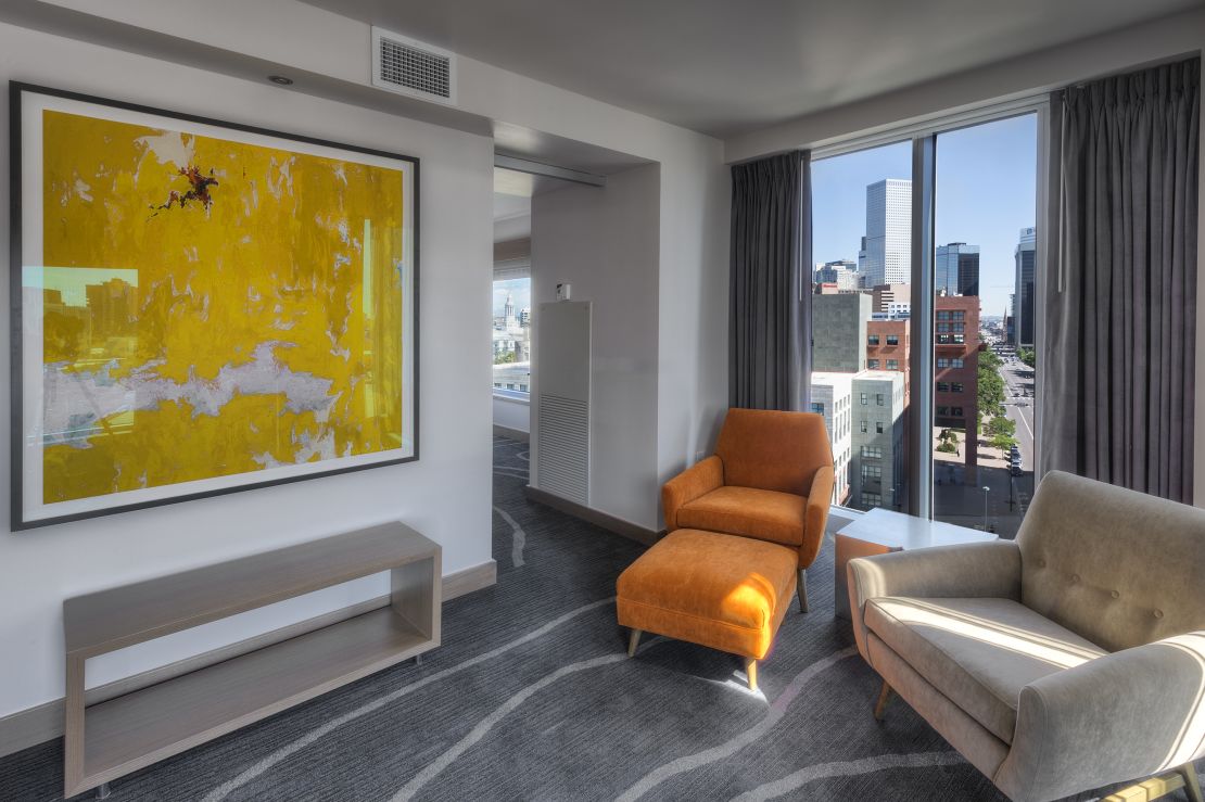 A painting by Clyfford Still hangs at The Art, Denver's newest high-style hotel.