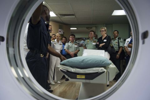 A radiology suite is just one part of the ship's high tech facilities.
