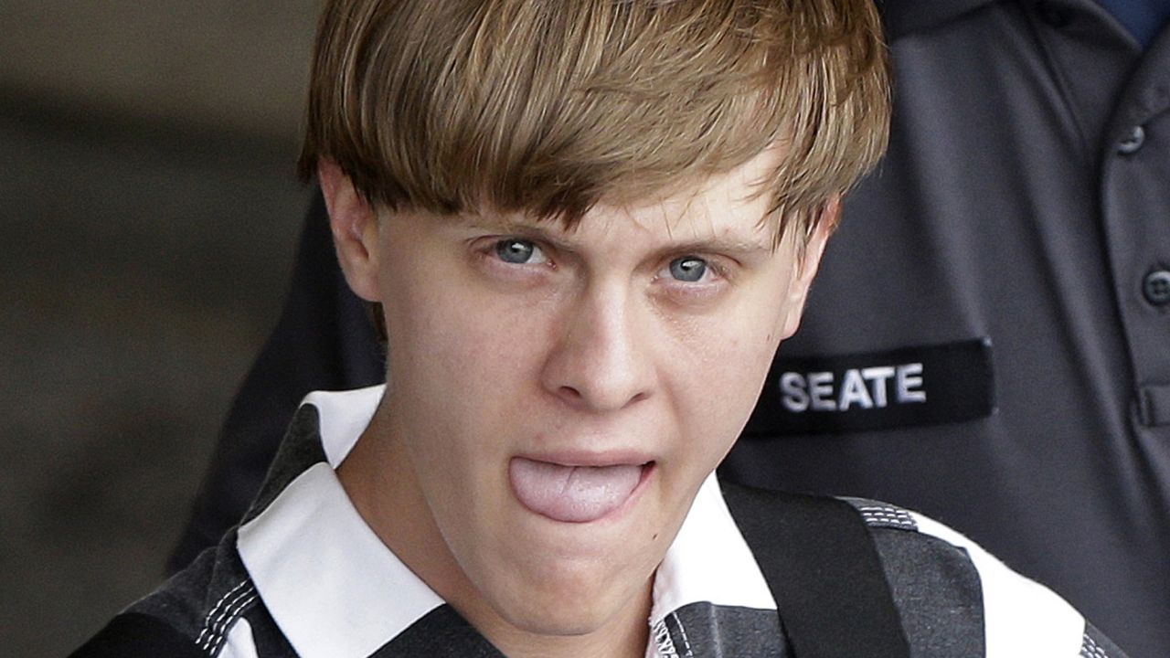 Dylann Roof is escorted from the Cleveland County Courthouse in Shelby, North Carolina, on Thursday, June 18. 