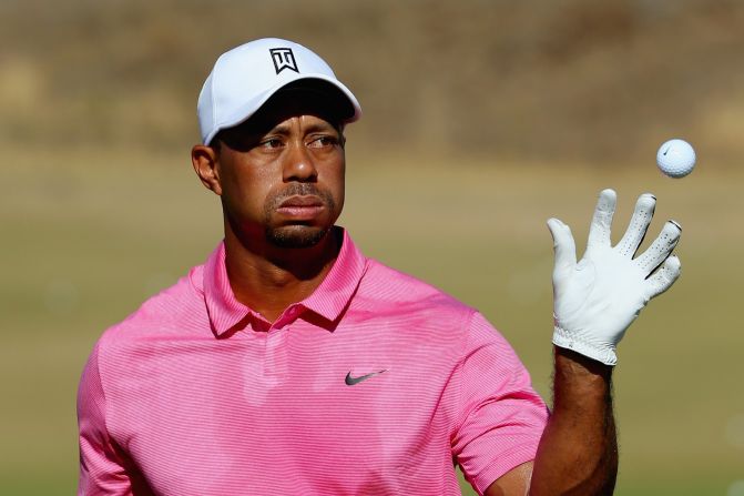 Tiger Woods was a late starter at Chambers Bay Thursday.
