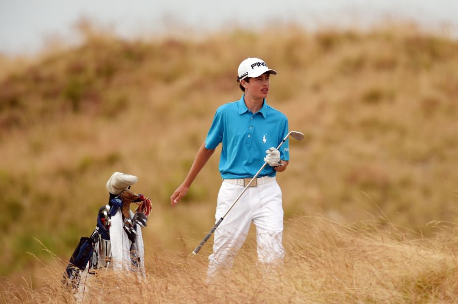 15-year-old Cole Hammer during the first round of the 2015 U.S. Open Championship at Chambers Bay, Washington.