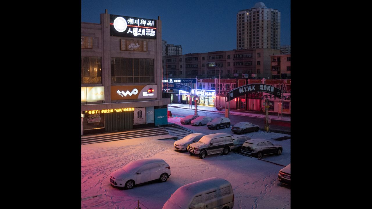 Early morning in Urumqi, China. The area is mainly populated by Han Chinese, photographer Raphael Fournier said. He said the Uyghur and the Han hardly mingle as tensions between both communities are very significant.