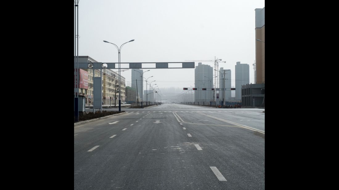 A newly built district of Wansu, China, right outside the city of Aksu. Despite an increasing number of real estate projects, Xinjiang remains one of the less developed regions in China, Fournier said.