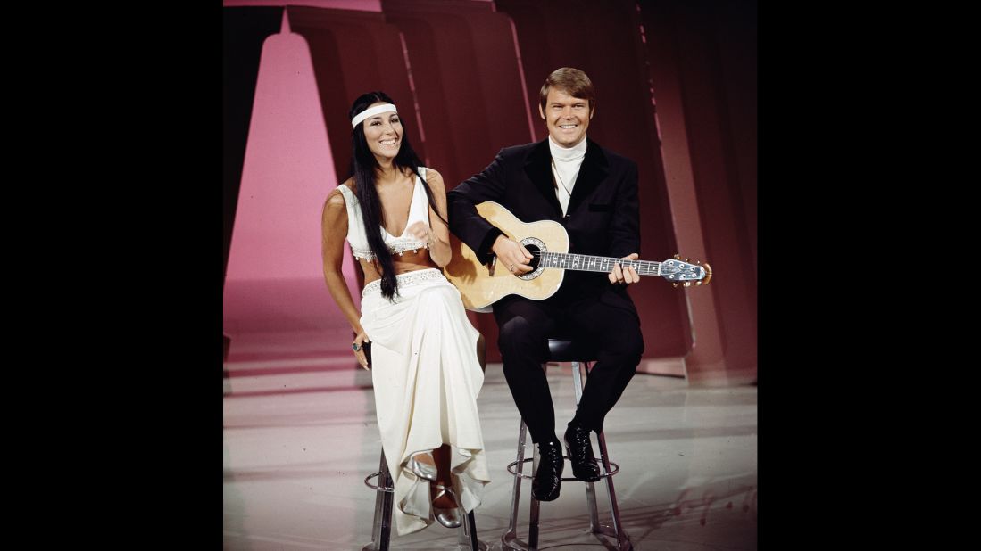 Cher performs with Campbell on "The Glen Campbell Goodtime Hour," which aired on CBS from 1969 to 1972. "Gentle on My Mind" was the theme song of the show.