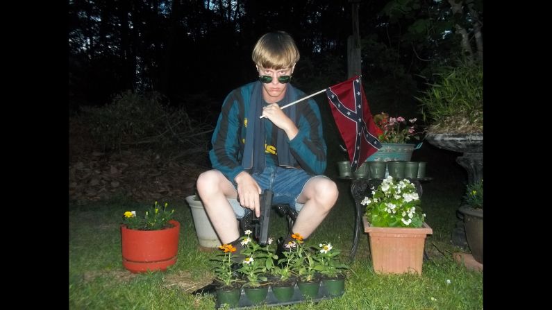 Three photos show Roof posing with a pistol. One closeup shows a gun that can be identified as a .45-caliber Glock -- the model of gun investigators say was used in the church shooting. Those photos were taken in April, after his 21st birthday, when his family said he purchased a .45-caliber gun.