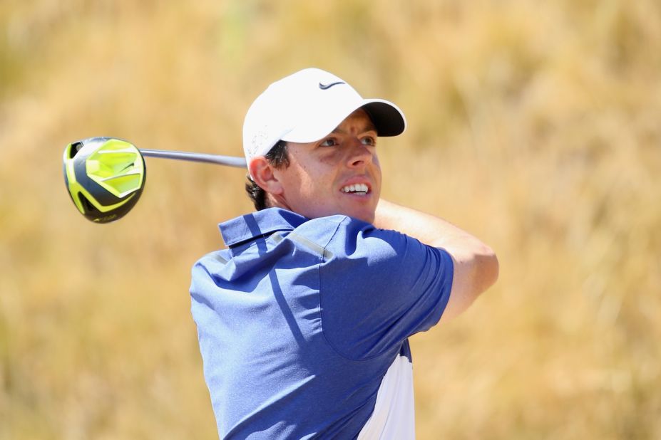 World number one Rory McIlroy launched a last day charge at Chambers Bay with a string of final round birdies in a 66 for level par.