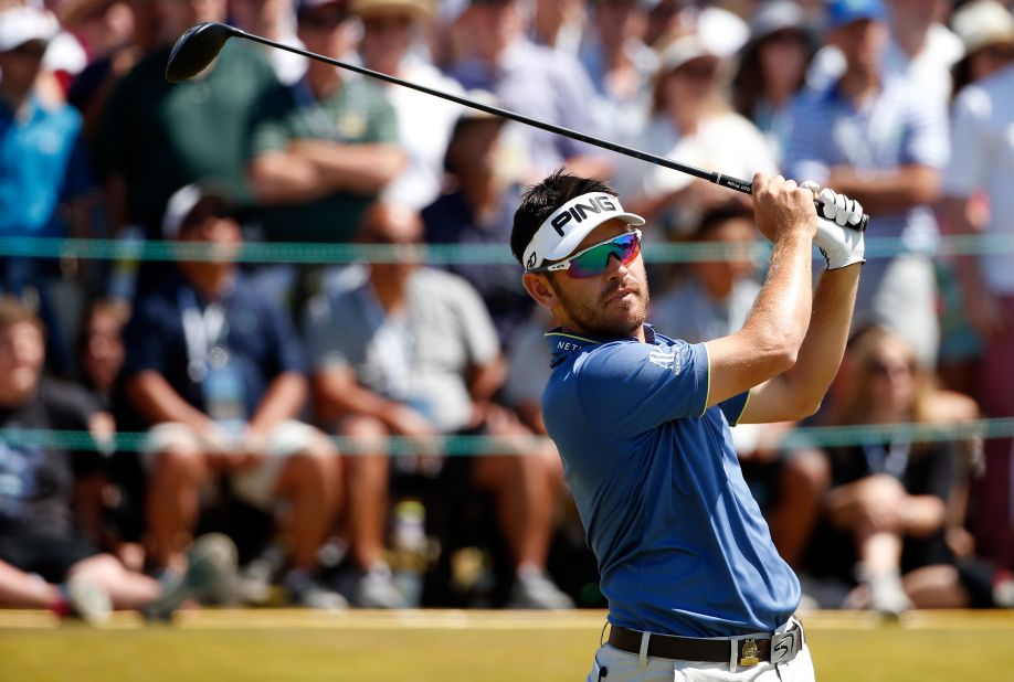 Former British Open champion Louis Oosthuizen ripped through the back nine in 29 shots for a 67 and four-under aggregate of 276 to tie for second with Johnson.