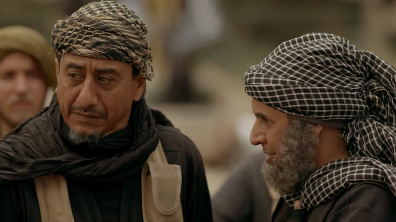 The man on the left is Saudi comedian Nasser Al Qasabi, creator of a TV show called "Selfie." He is pictured here in an episode mocking ISIS.