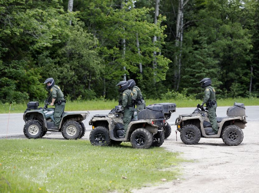 Law enforcement officers use all-terrain vehicles in Mountain View on June 22.