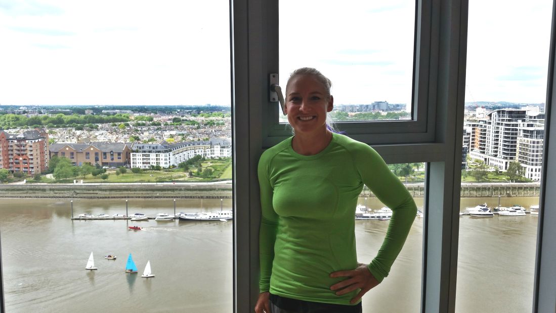 Mattek-Sands enjoys a striking view from her Wimbledon accommodation, a serviced  Battersea apartment. The 30-year-old -- who won the women's doubles and mixed-doubles titles at the 2015 French Open -- has spent just two weeks in her Arizona home so far this year. 