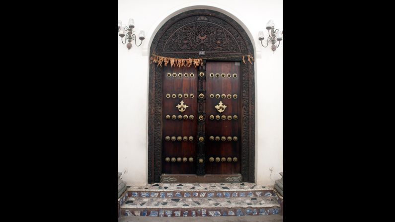 Many of the buildings in Stone Town are fronted by striking wooden doors. The doors enclose courtyards and boutique hotels laced with old-time charm.