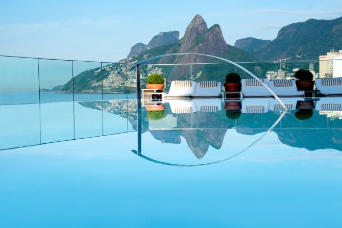 Stay above the fray of Rio's legendary Ipanema Beach in the rooftop pool at Hotel Fasano.
