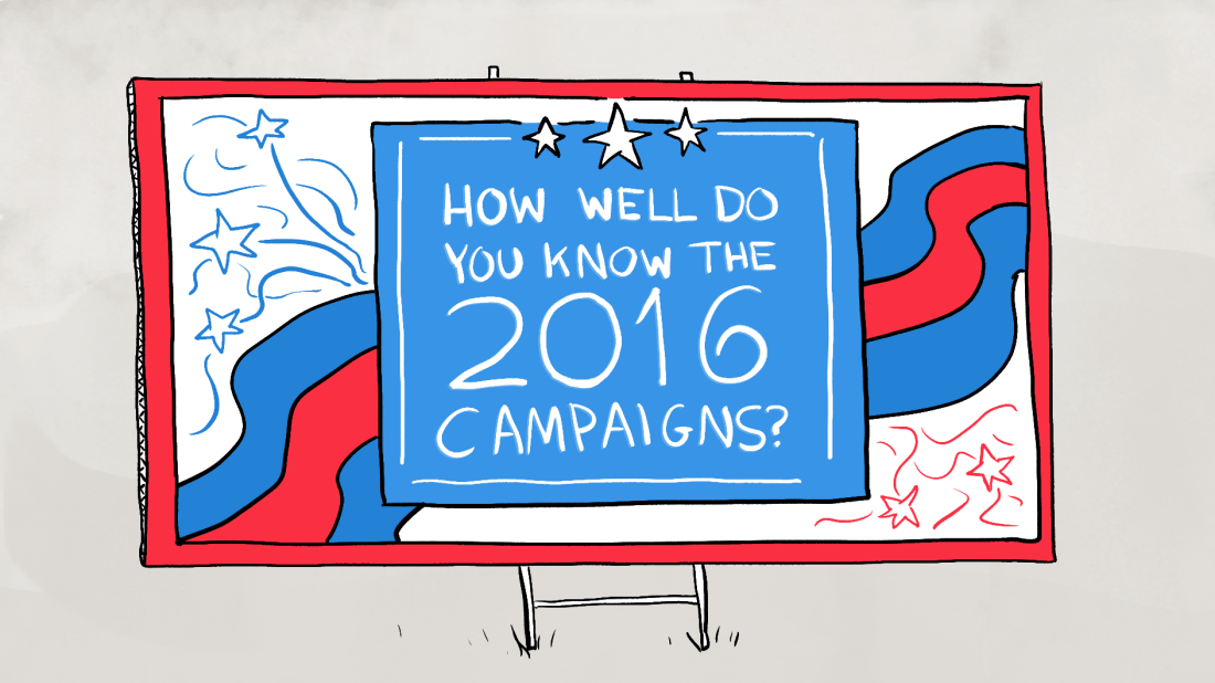2016 election campaign logo candidates illustration
