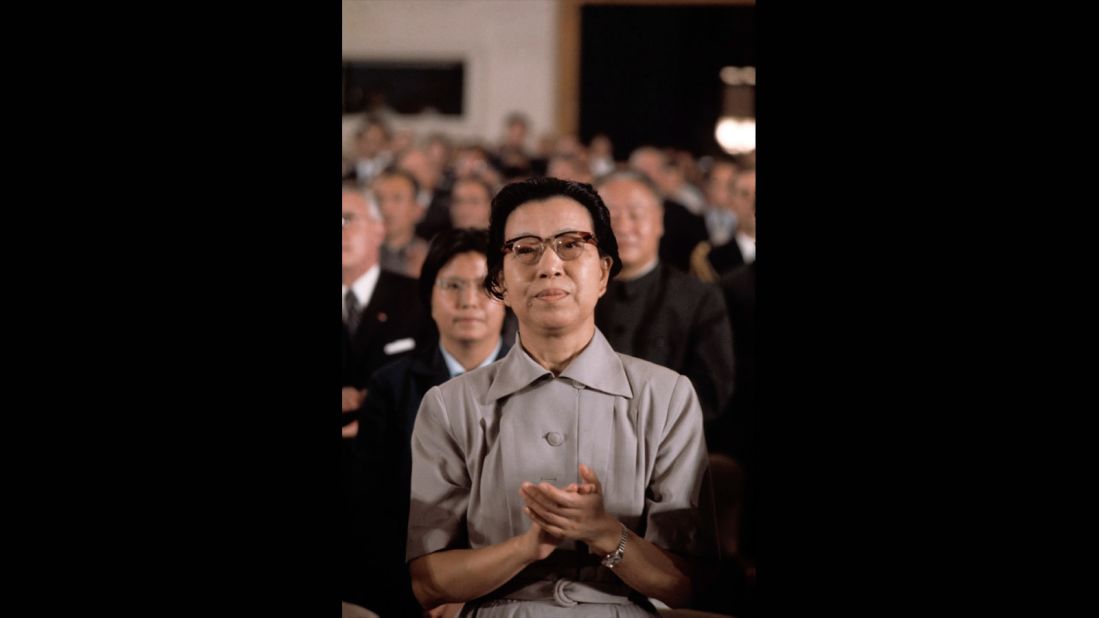 This was Mao's wife, Jiang Qing. "At the time she was the only woman dressed in a Western style, that she herself designed," explained Barbey. "Anyone else could not do such a thing."