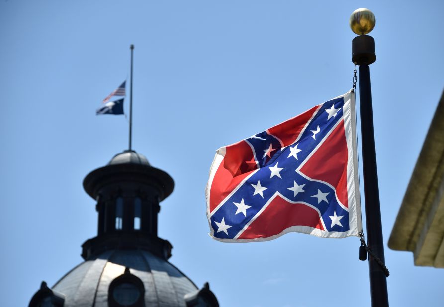 The Confederate Battle flag known as the "Southern Cross" has 13 stars to represent the defeated Confederate States of America. 