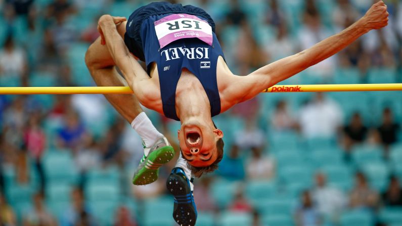 Dmitry Kroyter of Israel competes in the men's high jump at the Olympic Stadium during day nine of the Baku 2015 European Games on Sunday, June 21.