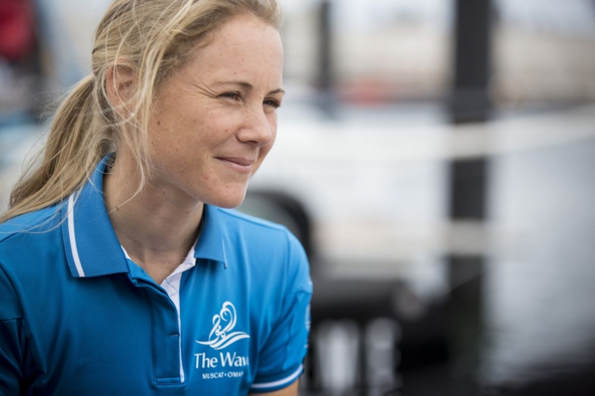 Sarah Ayton is one of only two female competitors (out of a total of 45) in the Extreme Sailing Series, often described as "Formula One on water."