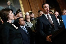 Rep. Duncan Hunter (R-CA) speaks during a news conference held by House Republicans on 'Protecting America's Veterans' at the U.S. Capitol May 29, 2014 in Washington, DC.