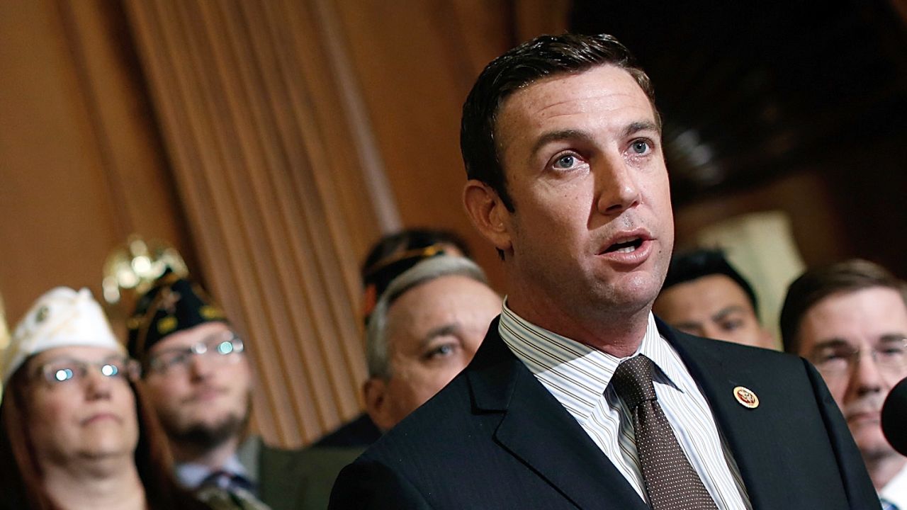 Rep. Duncan Hunter (R-CA) speaks during a news conference held by House Republicans on 'Protecting America's Veterans' at the U.S. Capitol May 29, 2014 in Washington, DC.