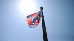 The Confederate flag is seen flying on the Capitol grounds a day after South Carolina Gov. Nikki Haley announced that she will call for the Confederate flag to be removed.