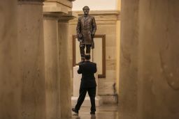 Virginia's statue of Confederate general Robert E. Lee stands in the Crypt in the U.S. Capitol.