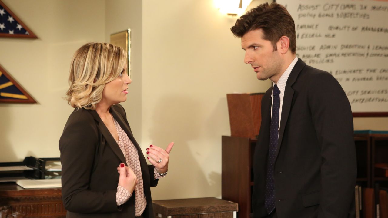 Adam Scott's Ben Wyatt married Amy Poehler's Leslie Knope in season five. The pair eventually had triplets and became -- it was implied -- political powerhouses.