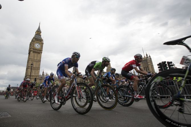 The first three stages of the 2014 event were held in Britain, culminating with the riders speeding through the streets of London.