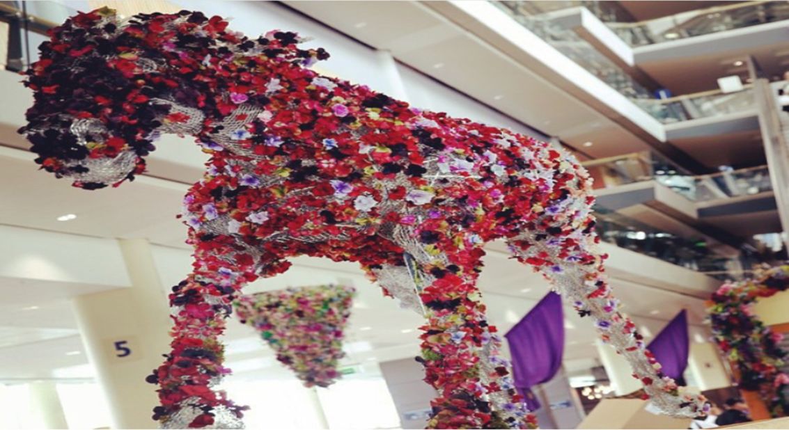 She has been able to secure a lot of business through snapping her work and sharing it on Instagram. The job to decorate this life-size horse at Royal Ascot was one commission she landed from social networking. 