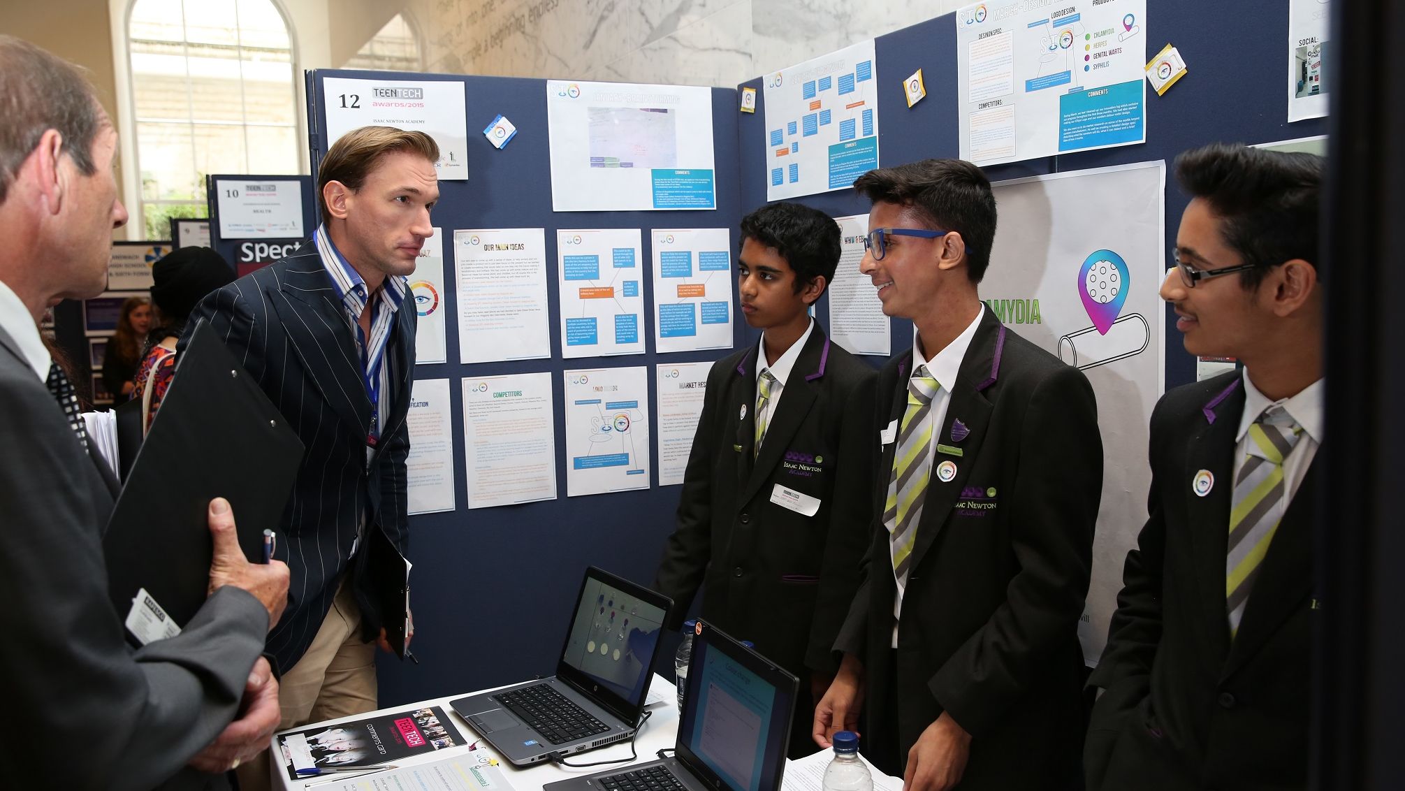 The teenage inventors talk to Dr Christian Jessen from the British TV series Embarrassing Bodies.