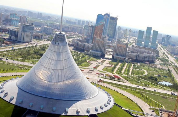 Centuries ago on the old Silk Road trade route, the nomads of Kazakhstan lived in Yurts.<br />Today, Kazakhstan is home to a very different type of yurt -- behold the Khan Shatyr, or King's Tent, a 150-meter-tall shopping mall. 